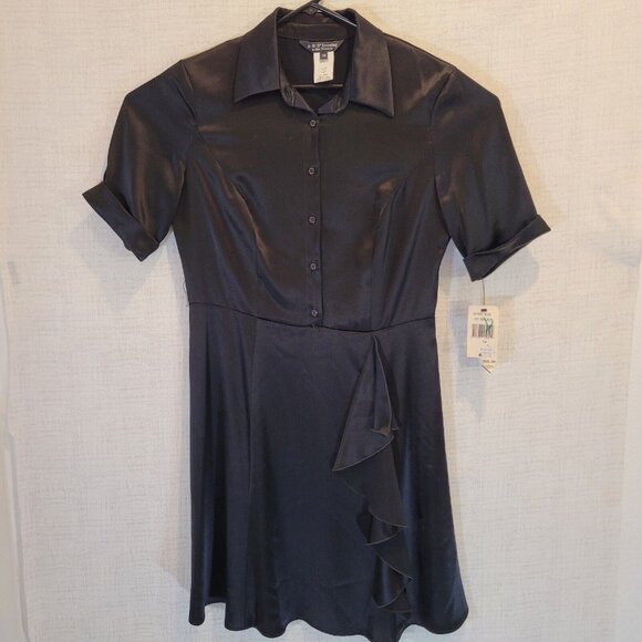ABS by Allen Schwartz Dresses & Skirts - NWT ABS by Allen Schwartz Dress Womens 14 Black Short Sleeve Cocktail Vintage